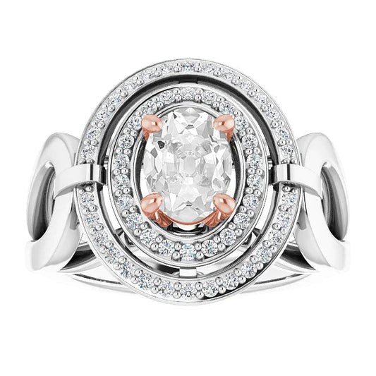 natural round diamond 4.50ct ring front view