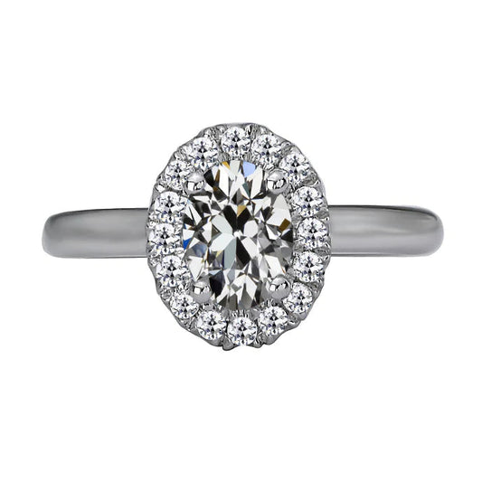 natural round diamond 5ct ring front view