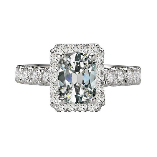 natural round diamond 9.50ct ring front view