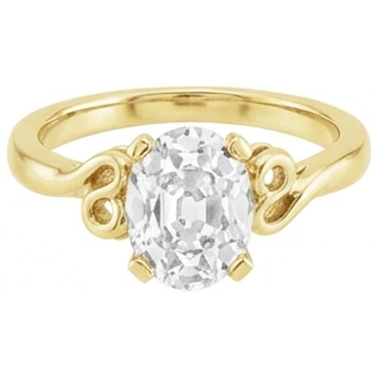 Custom Brilliant Diamond Solitaire Engagement Ring 5 ct – front view