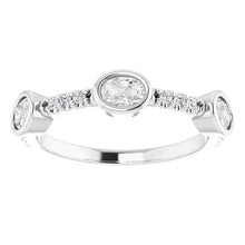 Oval Old Miner Natural Diamond Half Eternity Band Prong Bezel Set 5.75 Carats