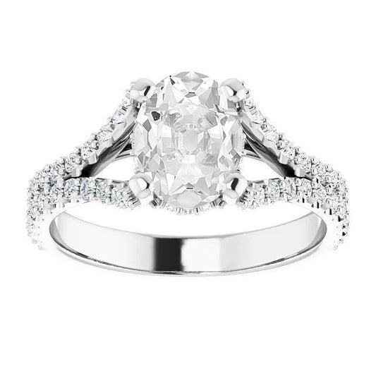 natural round diamond 7ct ring front view