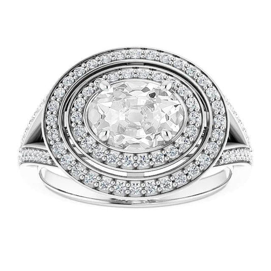 natural round diamond 9ct ring front view