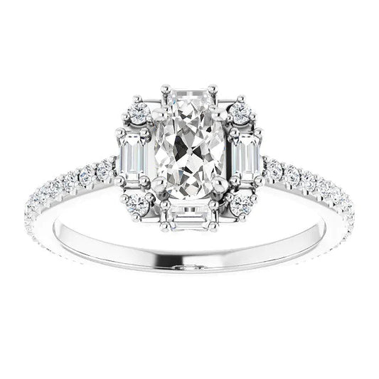 natural round diamond 4.25ct ring front view