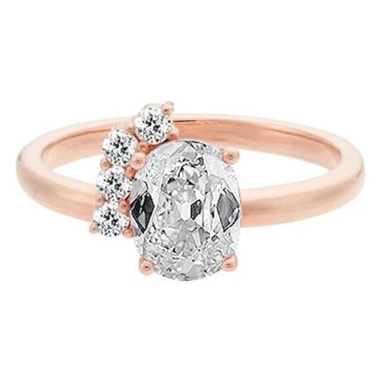 natural round diamond 1.75ct ring front view
