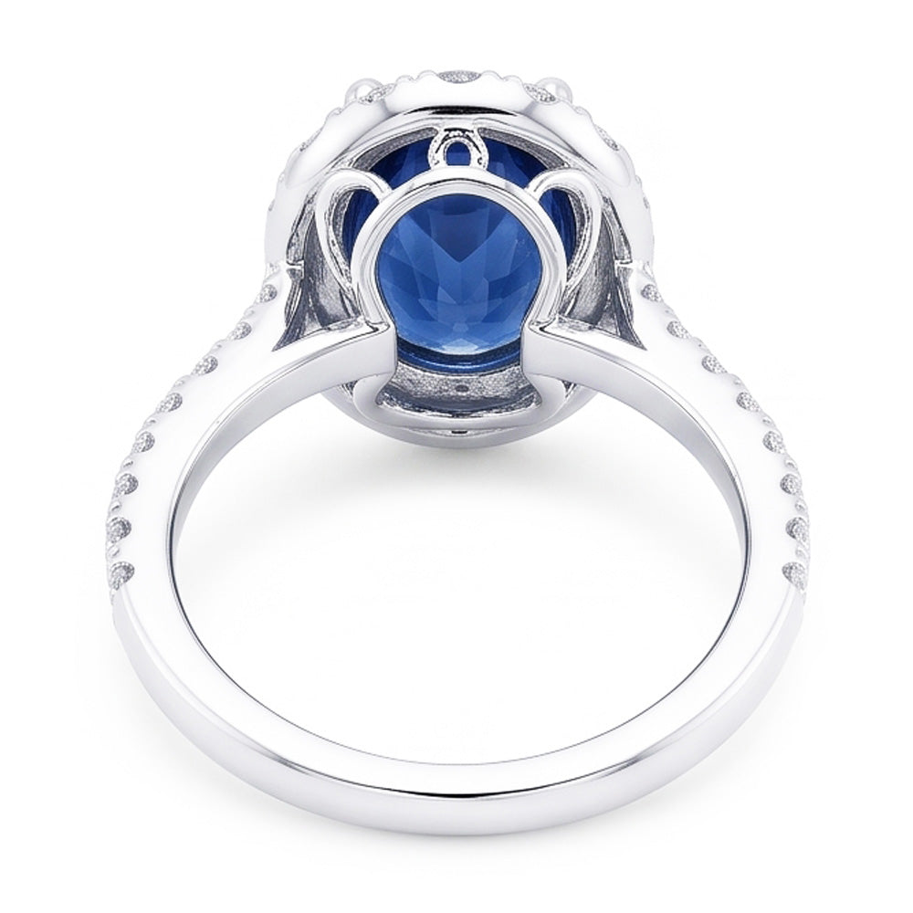 Oval Sapphire Engagement Ring For Women