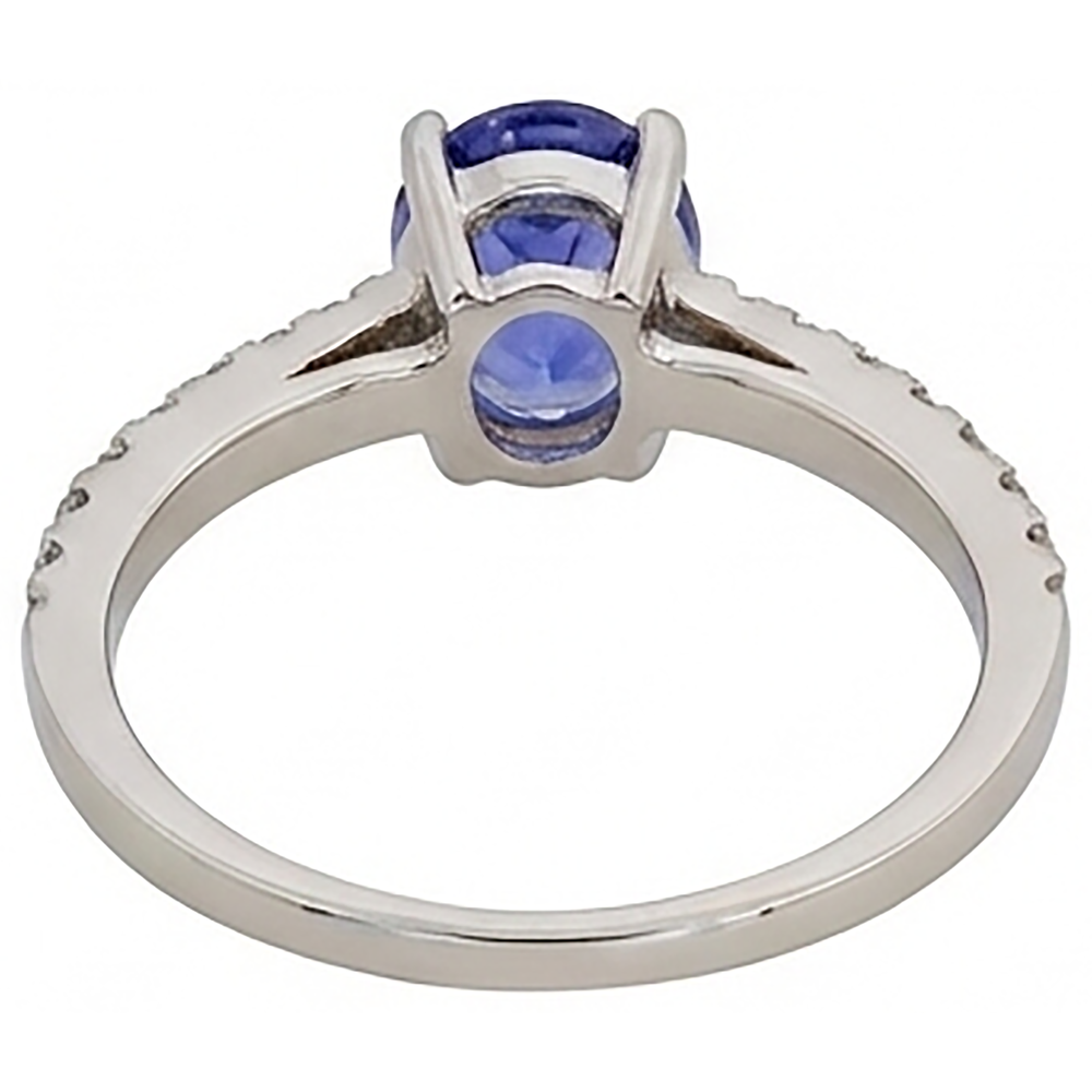 Oval Tanzanite And Natural Earth Mined DIAMOND ( NOT LAB GROWN )s 5.50 Carats Ring White Gold 14K