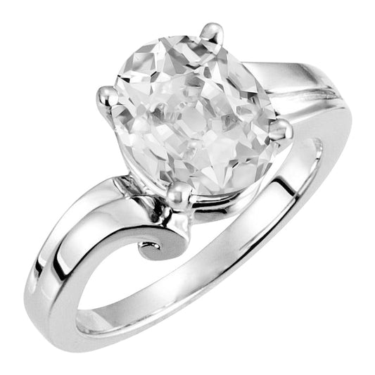 Natural Brilliant Diamond Solitaire Engagement Ring – main view