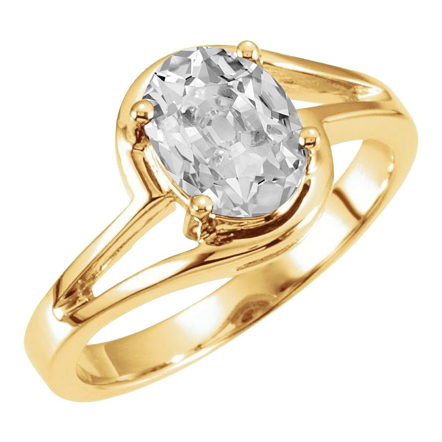 Natural Brilliant Diamond Solitaire Engagement Ring – main view