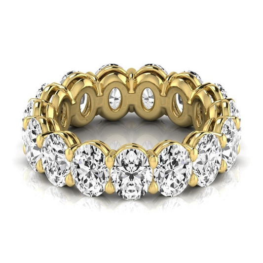 Diamond Eternity Band 7.5-ct 14K Yellow Gold – front view