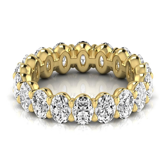 Eternity Band 14 Karat Yellow Gold with Diamond – front view