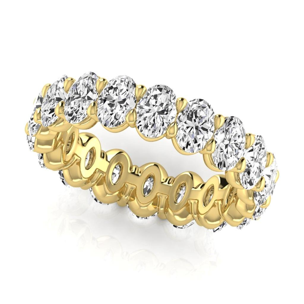 Diamond Eternity Band 3.8-ct 14 Karat Yellow Gold – side view