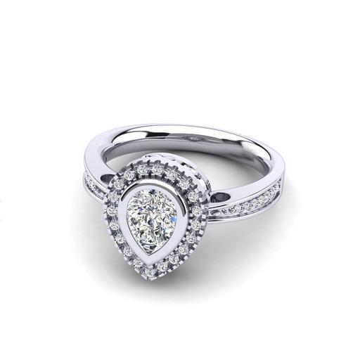 natural round diamond 1.90ct ring front view