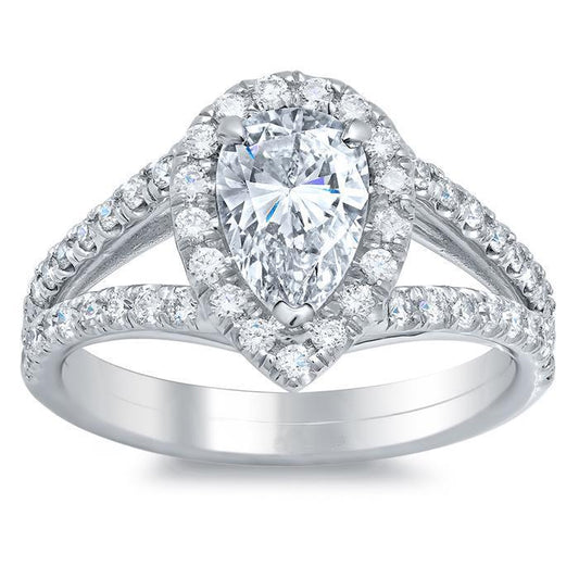 natural round diamond 4.70ct ring front view