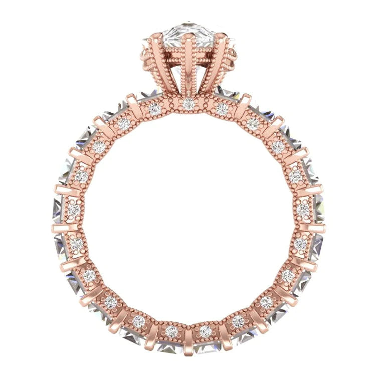 Pear & Baguette Real Diamond Ring 9.50 Carats