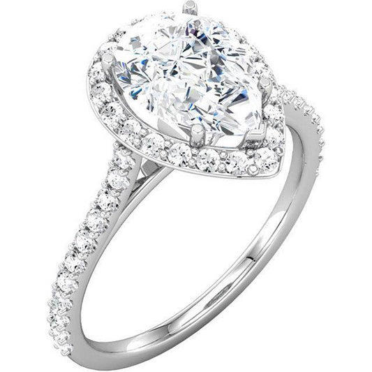 natural round diamond 1.95ct ring front view