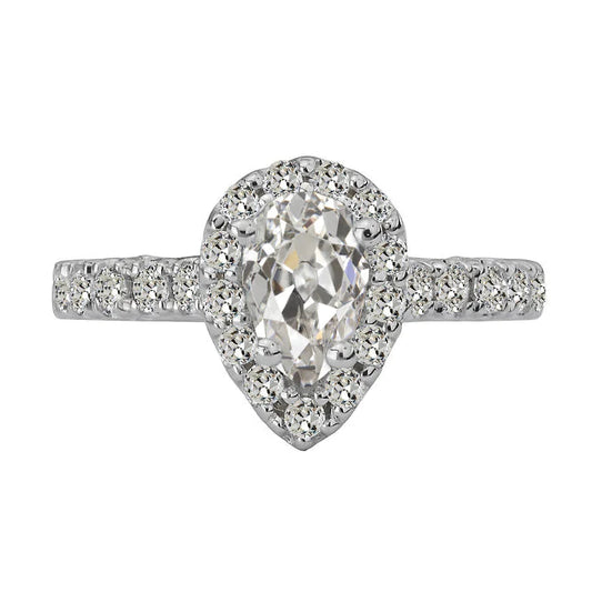 natural round diamond 6ct ring front view
