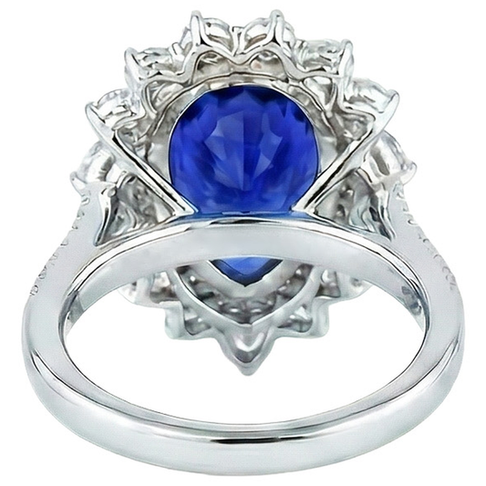 Pear Sapphire Gold Cocktail Ring