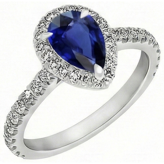 High-End Blue Sapphire Precious Stone Ring 2.50 ct – main view