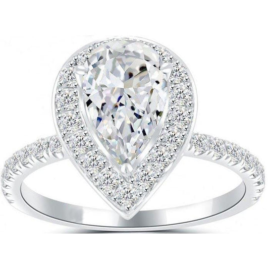 natural round diamond 2.75ct ring front view