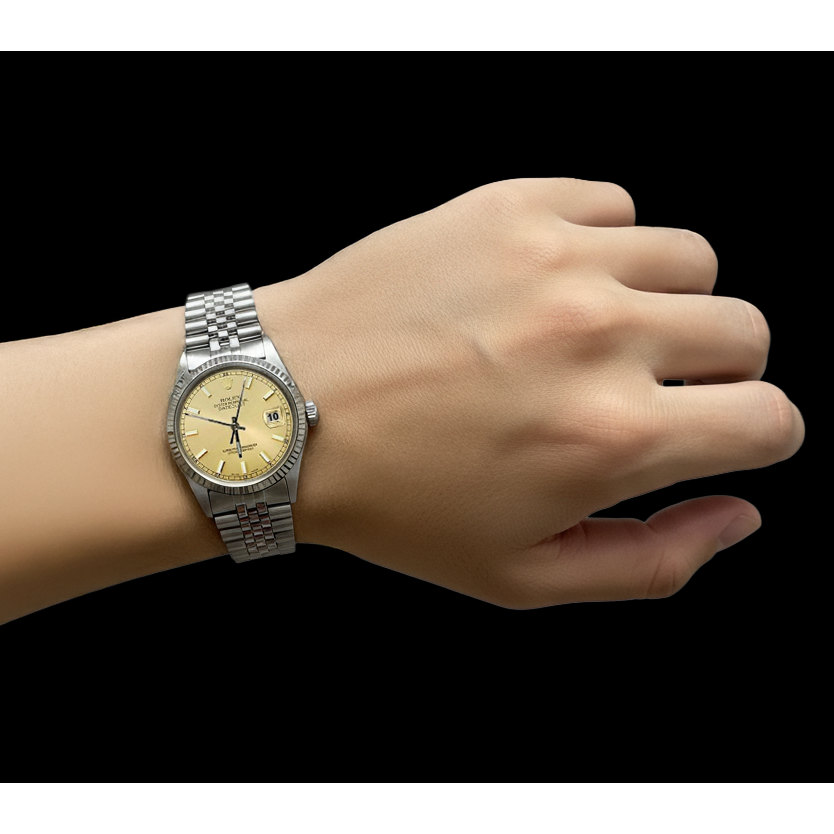 Perpetual Rolex Gents Rolex Stick Dial Jubilee Ss Bracelet QUICK SET