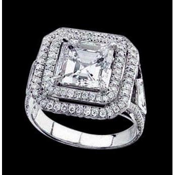 natural round diamond 2.25ct ring front view