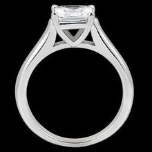 Princess Cut 1 Carat Real Diamond Solitaire Engagement Ring White Gold 14K