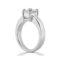 Princess Cut Real Diamond Solitaire Ring 0.75 Ct. White Gold 14K New