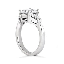 Princess Real Diamond Three Stone Ring With Trillions 2.20 Ct. Jewelry