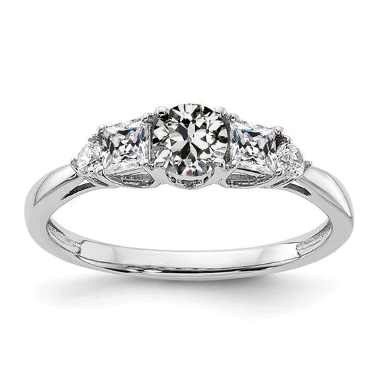 natural round diamond 2.50ct ring front view