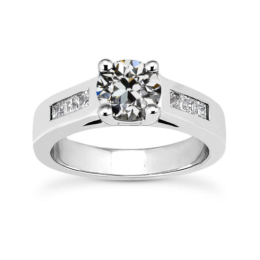 natural round diamond 2.75ct ring front view