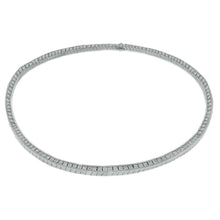 Princess Earth Mined Diamond Channel Tennis Necklace 12 Carats Ladies Jewellery New