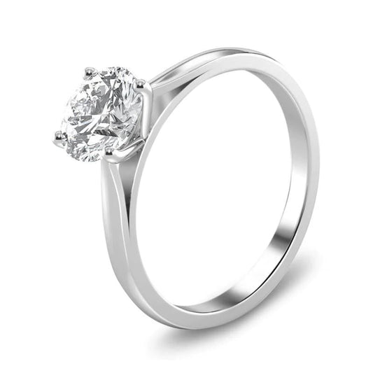 natural round diamond 2.25ct ring front view