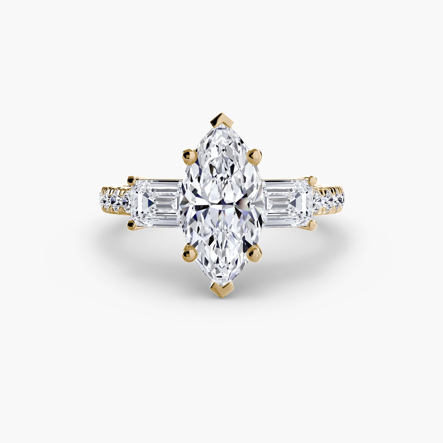 Brilliant Diamond Round Brilliant Setting in Gold – close-up