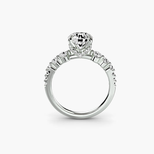 Real Diamond Setting 0.45 ct Gold – front view