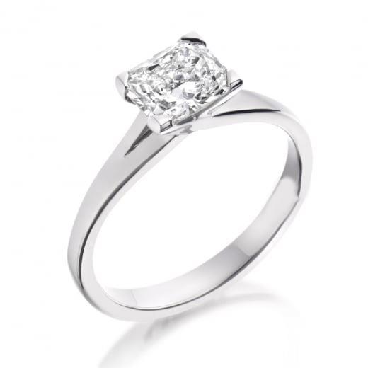 Radiant Cut 1.50 Carat Solitaire Natural Diamond Wedding Ring Gold White 14K