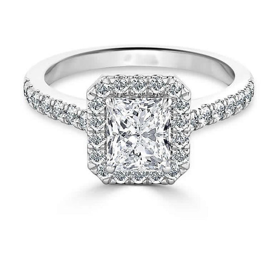 natural round diamond 3.60ct ring front view