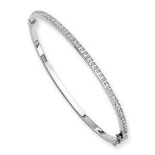 Real 2.20 Ct Round Diamond Bangle White Gold 14K