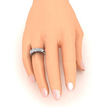 Real 5 Stone Diamond Anniversary Band Half Bezel Setting 1.50 Carats