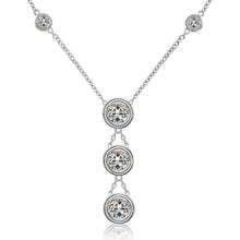 Real Bezel Milligrain Setting 3.15 Ct Necklace White Gold 14K