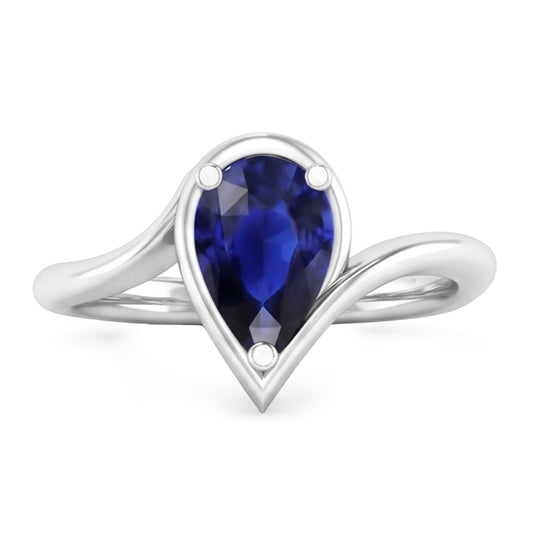 Real Cornflower Blue Sapphire Precious Stone Ring 1.50 ct