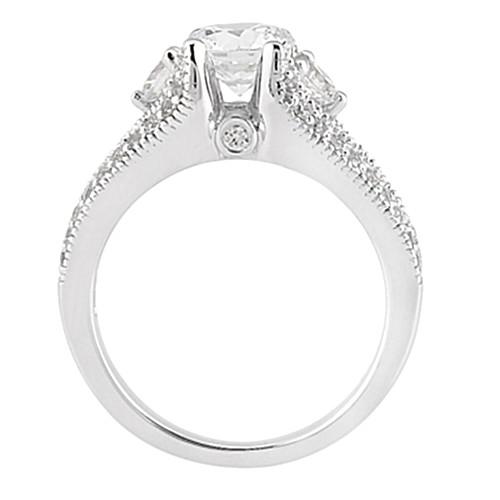 Real Diamond 1.75 Carat Anniversary Ring Solitaire With Accents Gold New