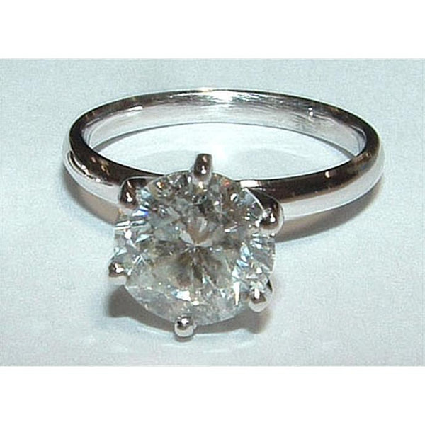 Real Diamond 2 Ct Solitaire Engagement Ring White Gold