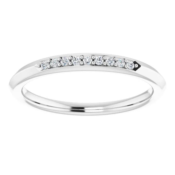 Real Diamond Anniversary Band Prong Setting 0.54 Carats Women Jewelry