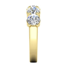 Real Diamond Anniversary Band Yellow Gold 5 Stones