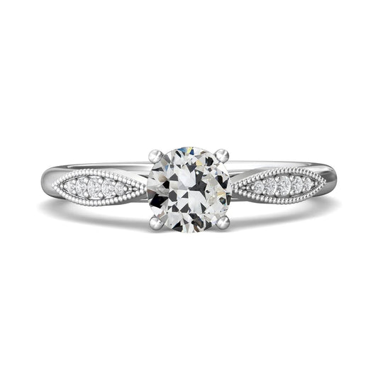 natural round diamond 2.50ct ring front view