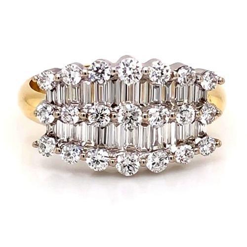 Natural Earth Mined Diamond Baguette Band