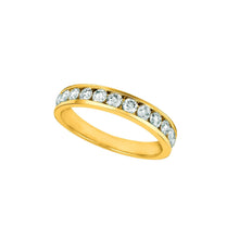 Real Diamond Channel Set Eternity Band 0.75 Carats 14K Yellow Gold