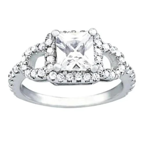 natural round diamond 1ct ring front view