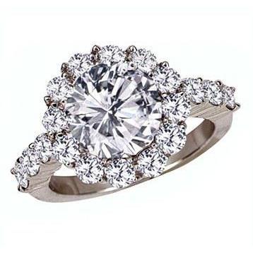 natural round diamond 1.50ct ring front view